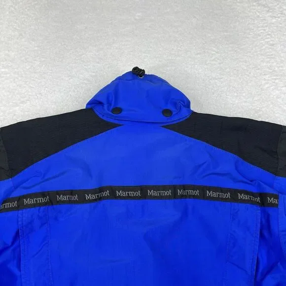 Marmot Jacket Mens Medium Blue Gore-Tex Pro Shell Full Zip Mesh Lined Outdoors‎